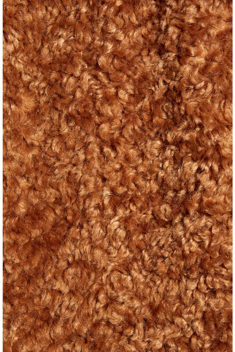 Double Breasted Faux Fur Teddy Coat, Alternate, color, BROWN
