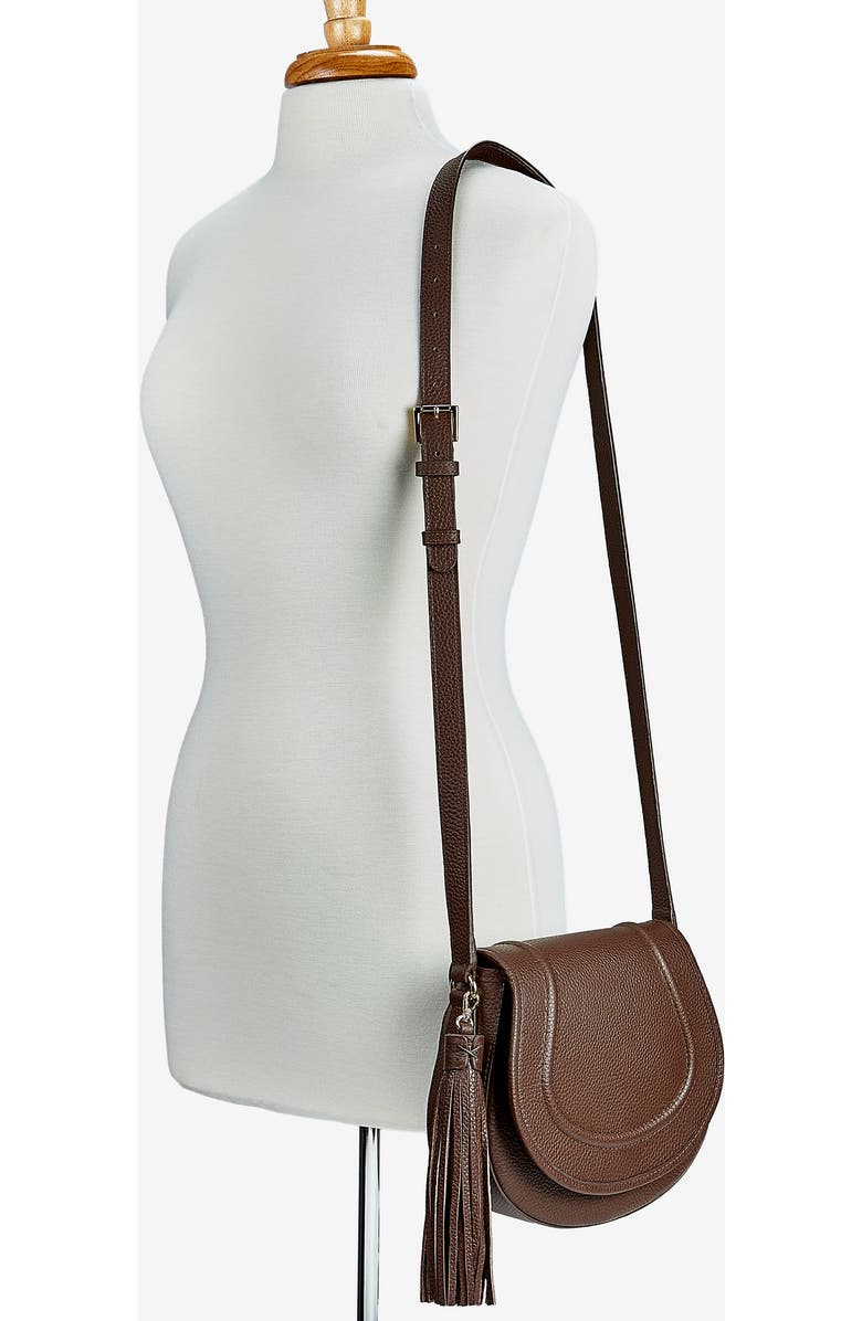 GiGi New York Jenni Saddle Bag, Alternate, color, Chocolate
