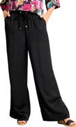 Tommy Bahama Satin Drawstring Wide Leg Pants