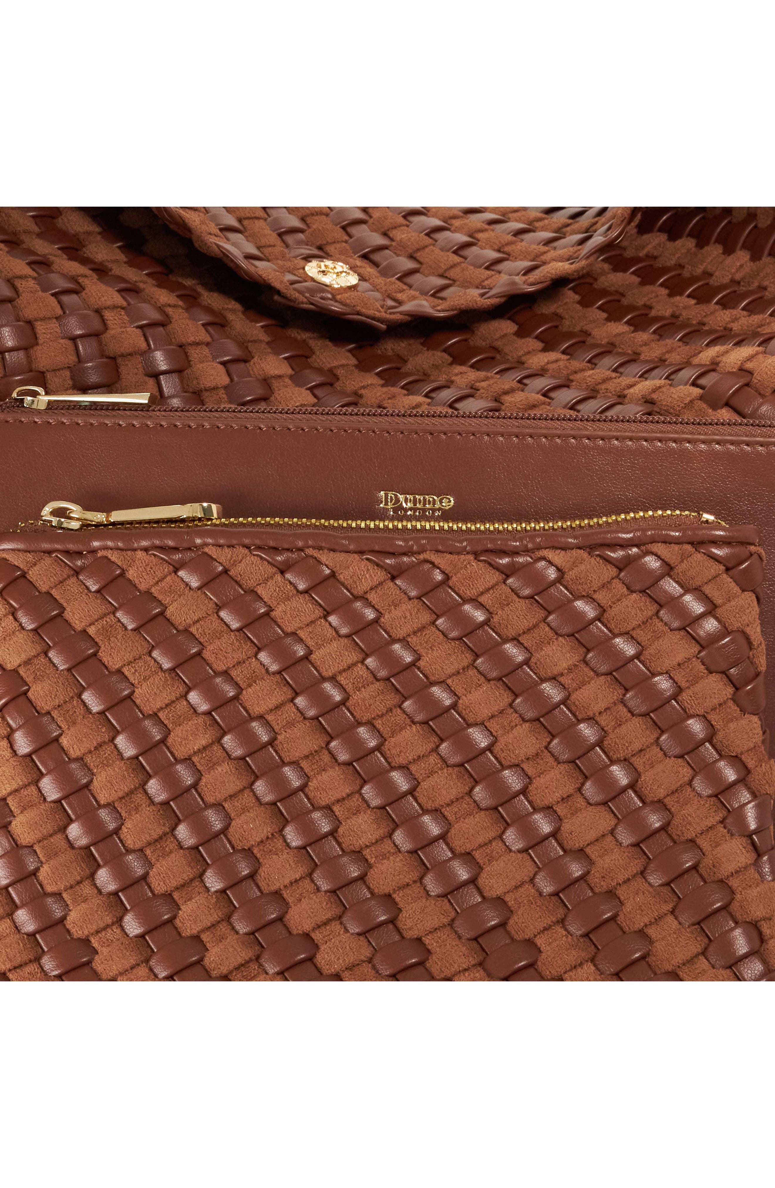 Dune London Deliberate Extra Large Woven Shoulder Bag, Alternate, color, Tan