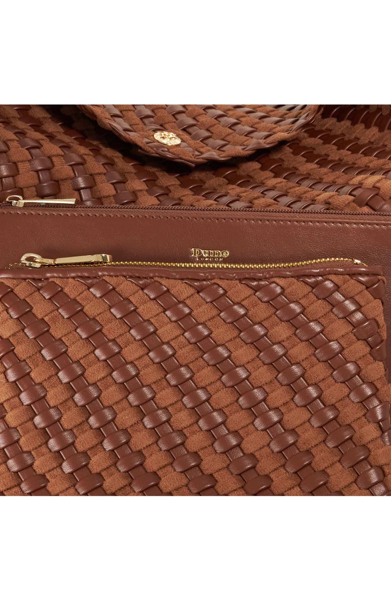 Dune London Deliberate Extra Large Woven Shoulder Bag, Alternate, color, Tan