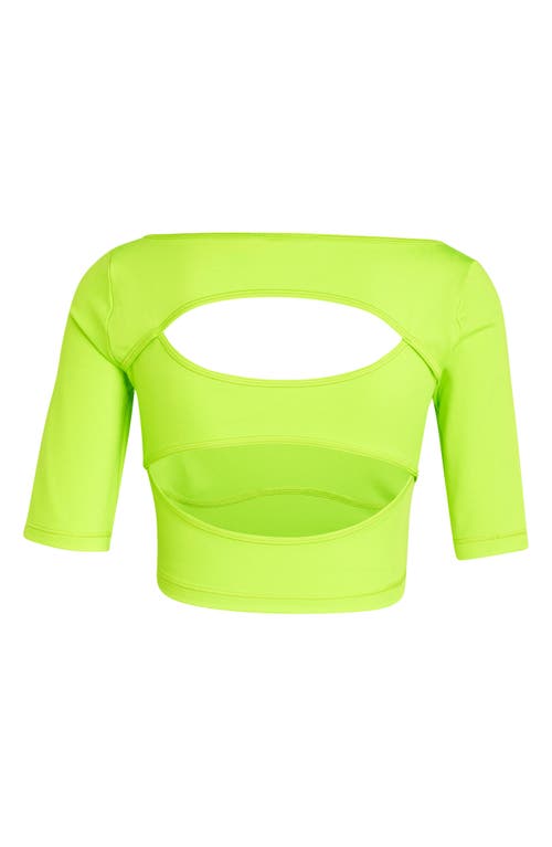 Adidas By Stella Mccartney Back Cutout Crop Top In Multi