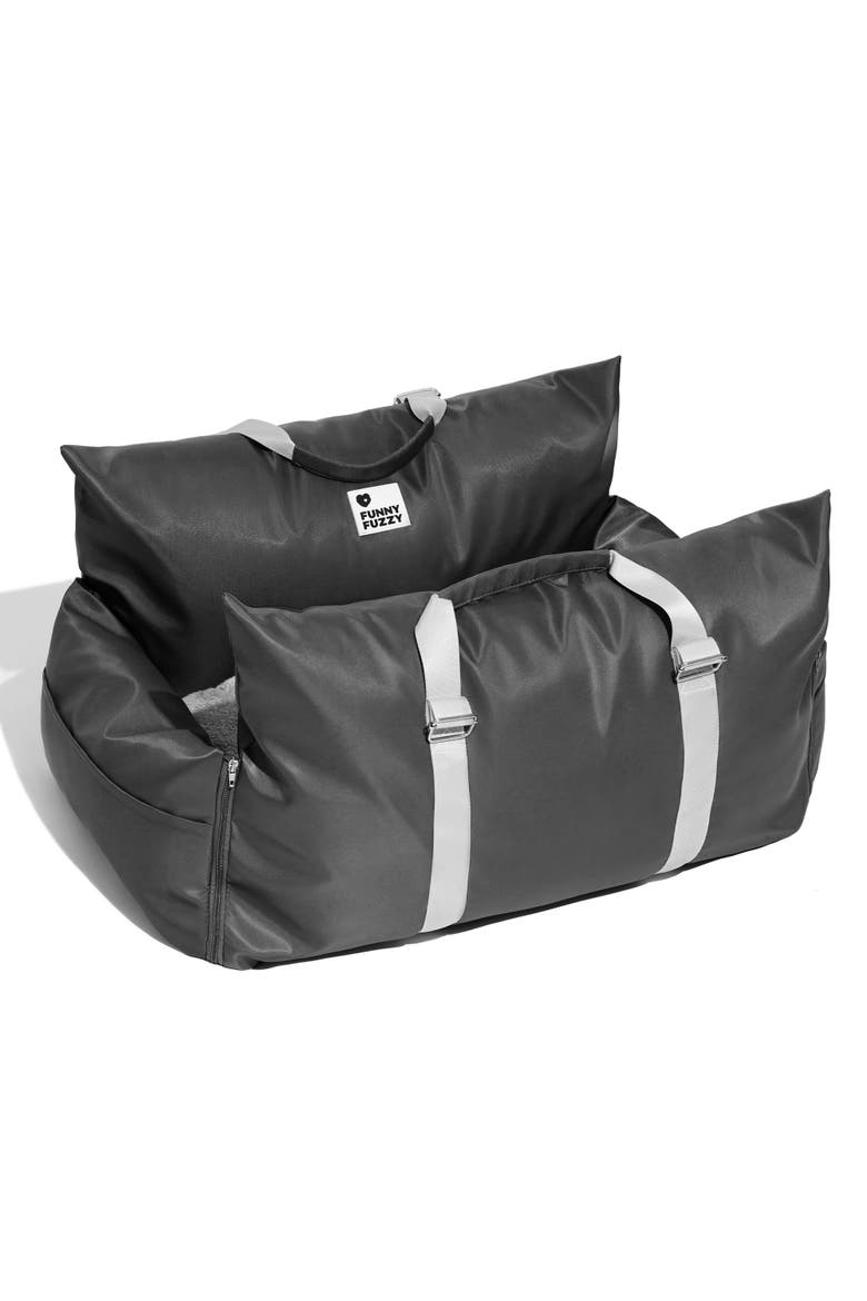 First Class Waterproof Dog Car Seat Bed, Main, color, Charcoal Grey