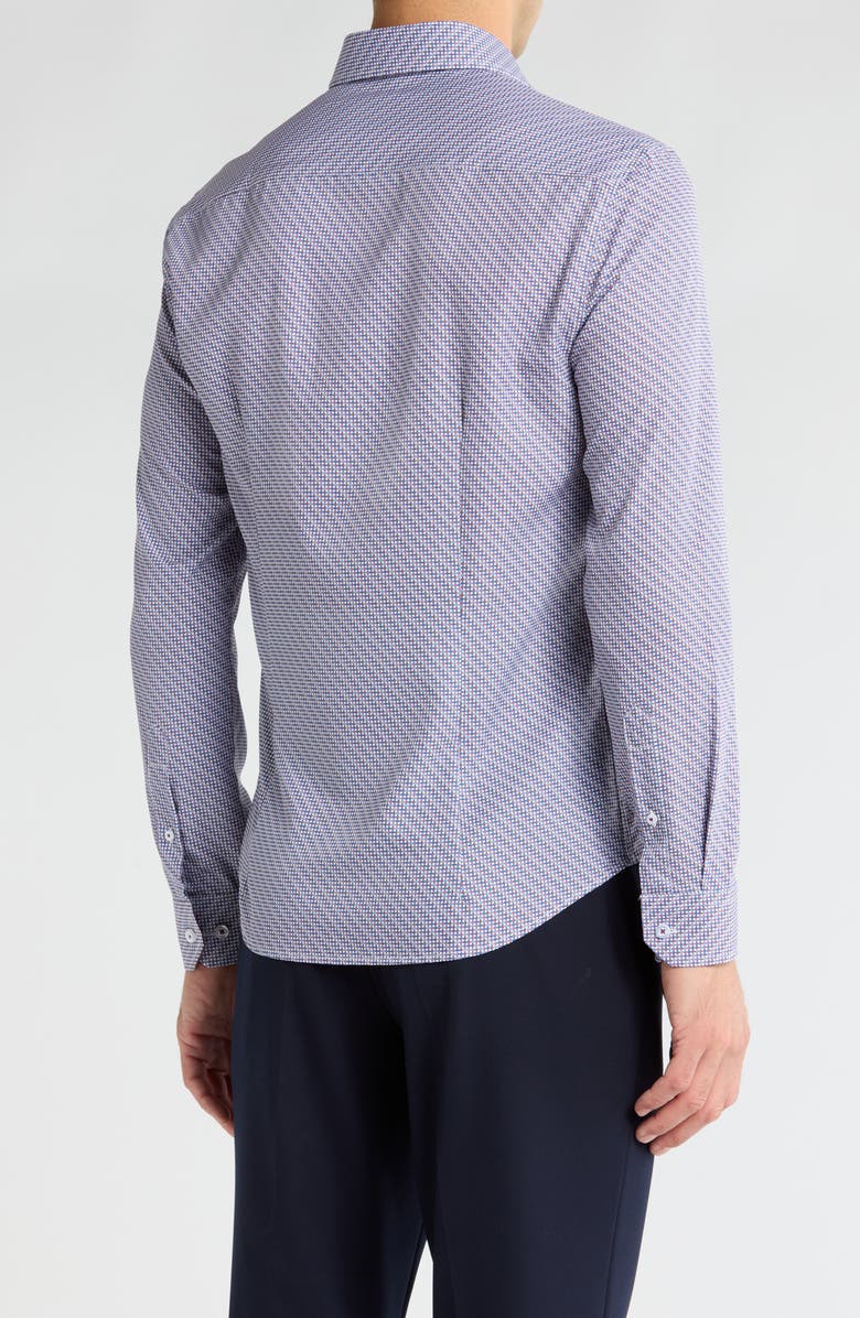 SOUL OF LONDON Geometric Print Button-Up Shirt, Alternate, color, 