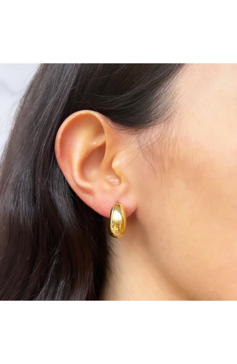 The Lovery Fine Jewelry Chunky Gold C-Hoop Earrings, Alternate, color, Yellow Gold