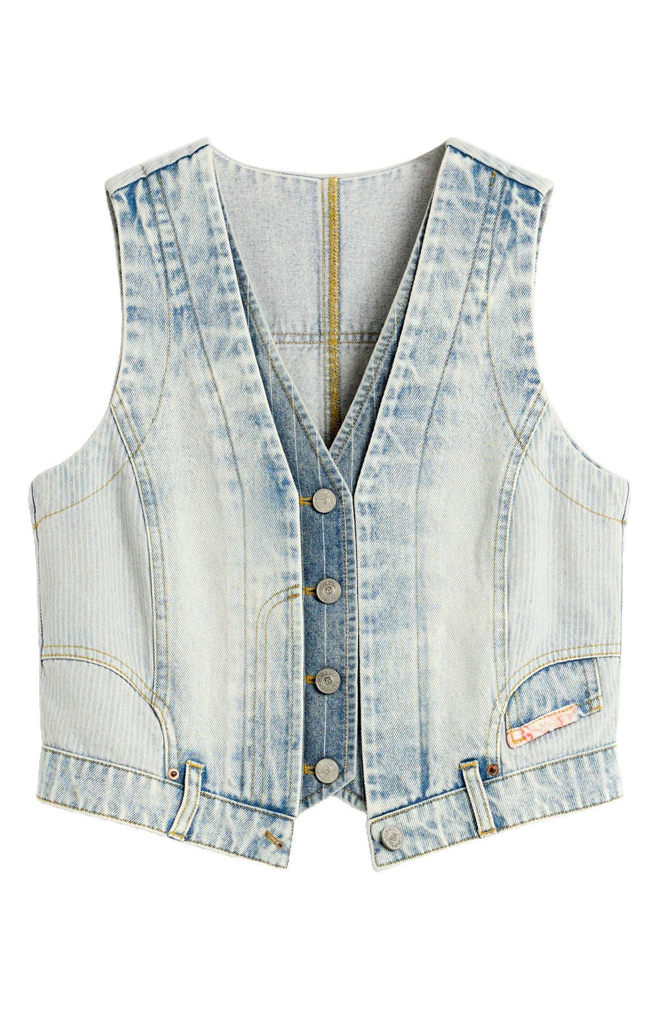 Desigual Layered Denim Vest (Women) | Nordstrom