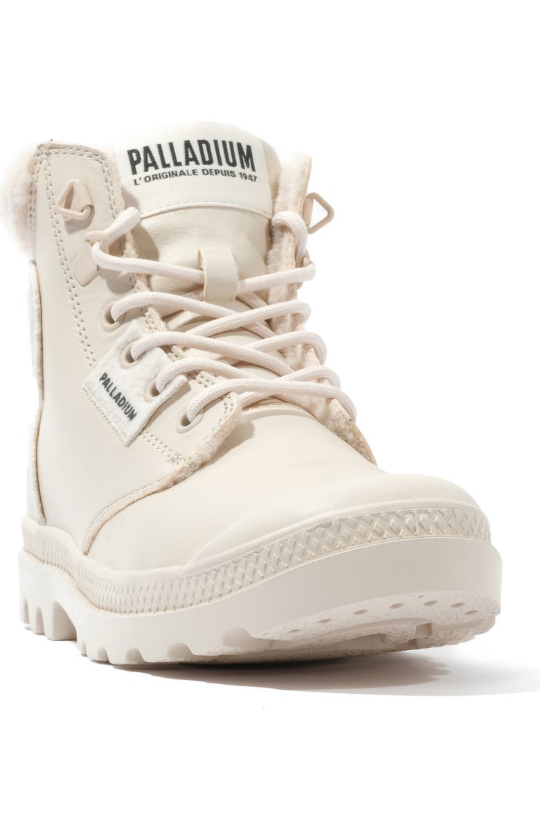 Palladium Pampa Hi Faux Fur Lined Boot, Main, color, Almond Milk