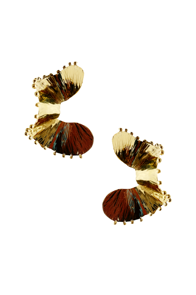 Ziwa Kubwa Earrings, Main, color, Gold