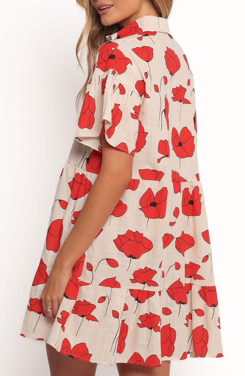 Petal & Pup Floral Button-Up Shirtdress, Alternate, color, Red Poppy Print