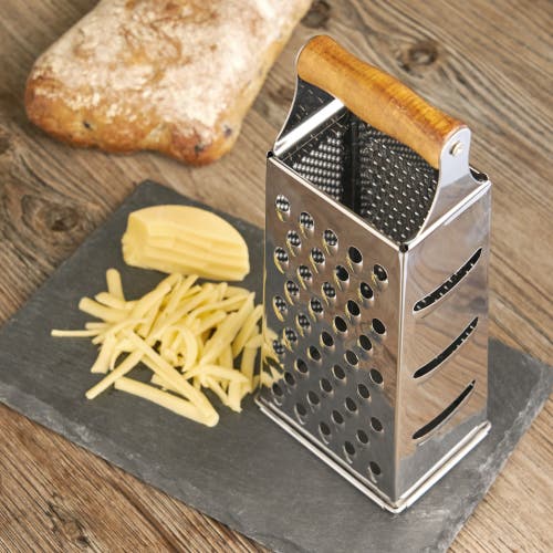 Twine Acacia Wood Handled Cheese Grater In Silver