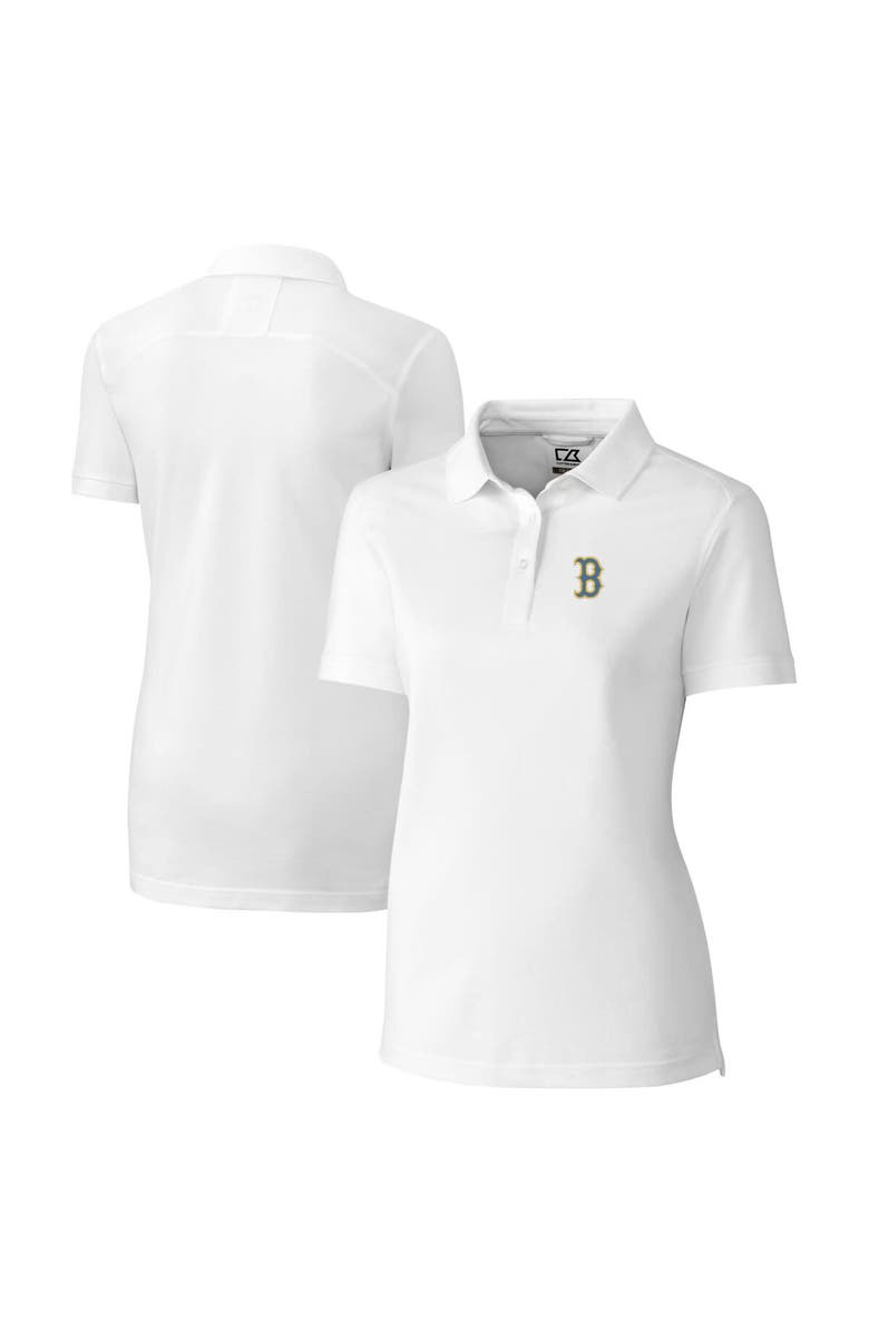 Cutter & Buck Women's Cutter & Buck White Boston Red Sox City Connect DryTec Advantage Tri-Blend Pique Polo, Main, color, 