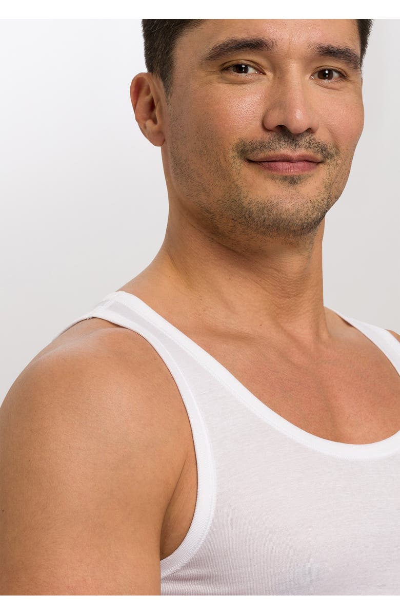 Hanro Cotton Pure Tank Top, Alternate, color, White