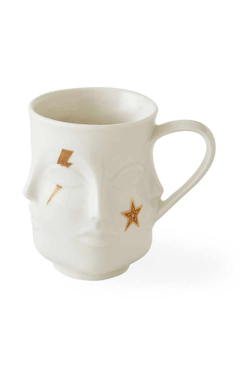 Jonathan Adler Gilded Dora Maar Mug, Main, color, White / Gold