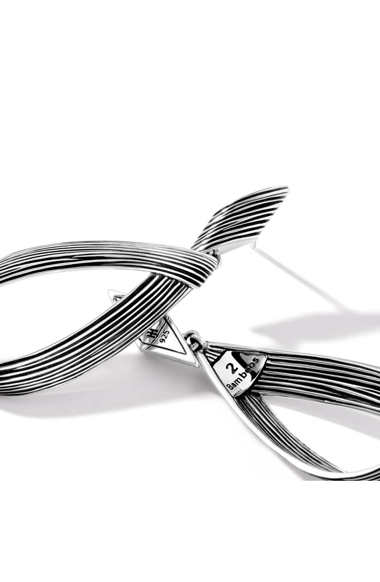 John Hardy Bamboo Striated Drop Earrings, Alternate, color,