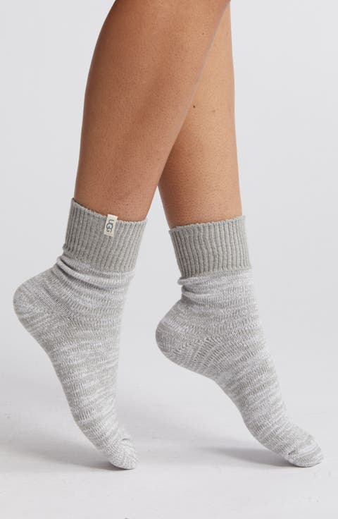 Rib Slouchy Quarter Socks