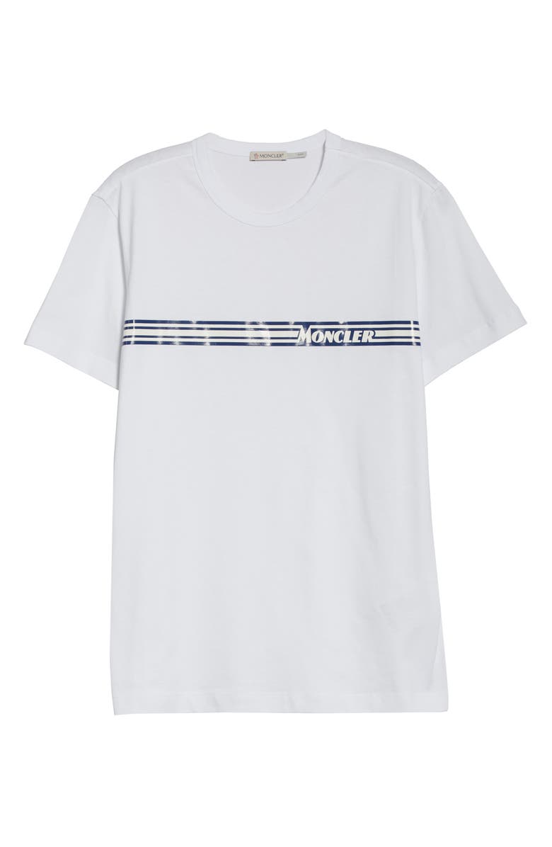 Moncler Stripe Logo T-Shirt, Alternate, color,