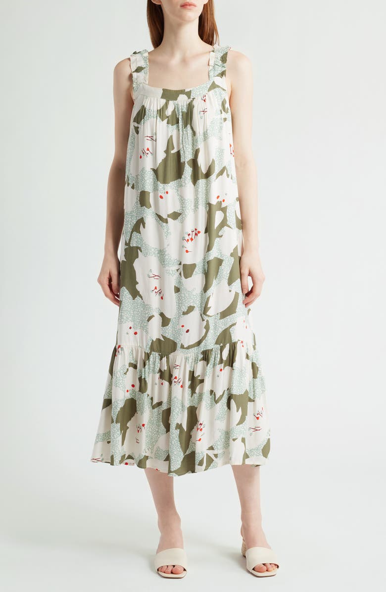 Masai Copenhagen Onicki Floral Print Sleeveless Maxi Dress, Main, color,