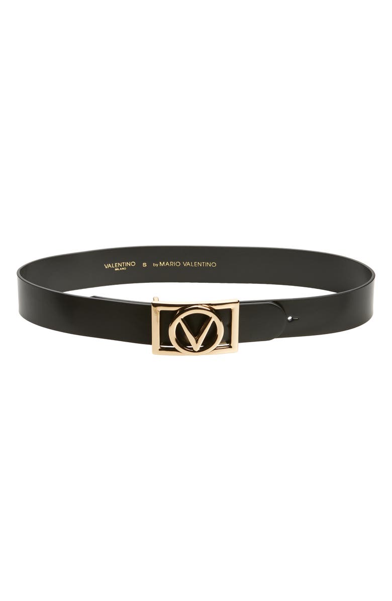 VALENTINO BY MARIO VALENTINO Dolly Logo Buckle Leather Belt, Main, color,