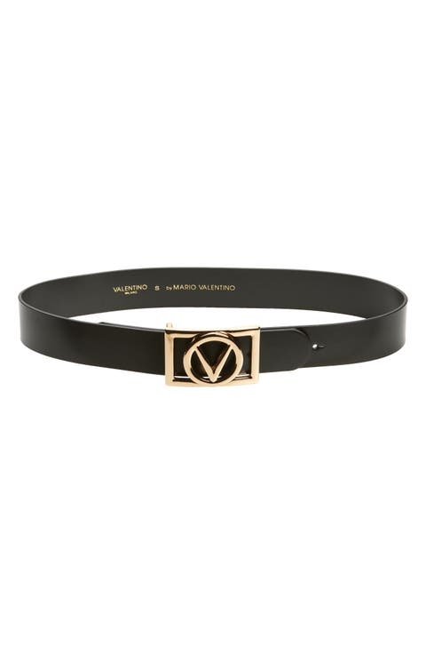 Dolly Logo Buckle Leather Belt