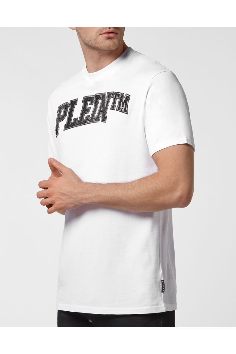 Round Neck T-Shirt College Men, Main, color, white