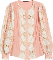 KOBI HALPERIN Novi Lace Cotton & Silk Top