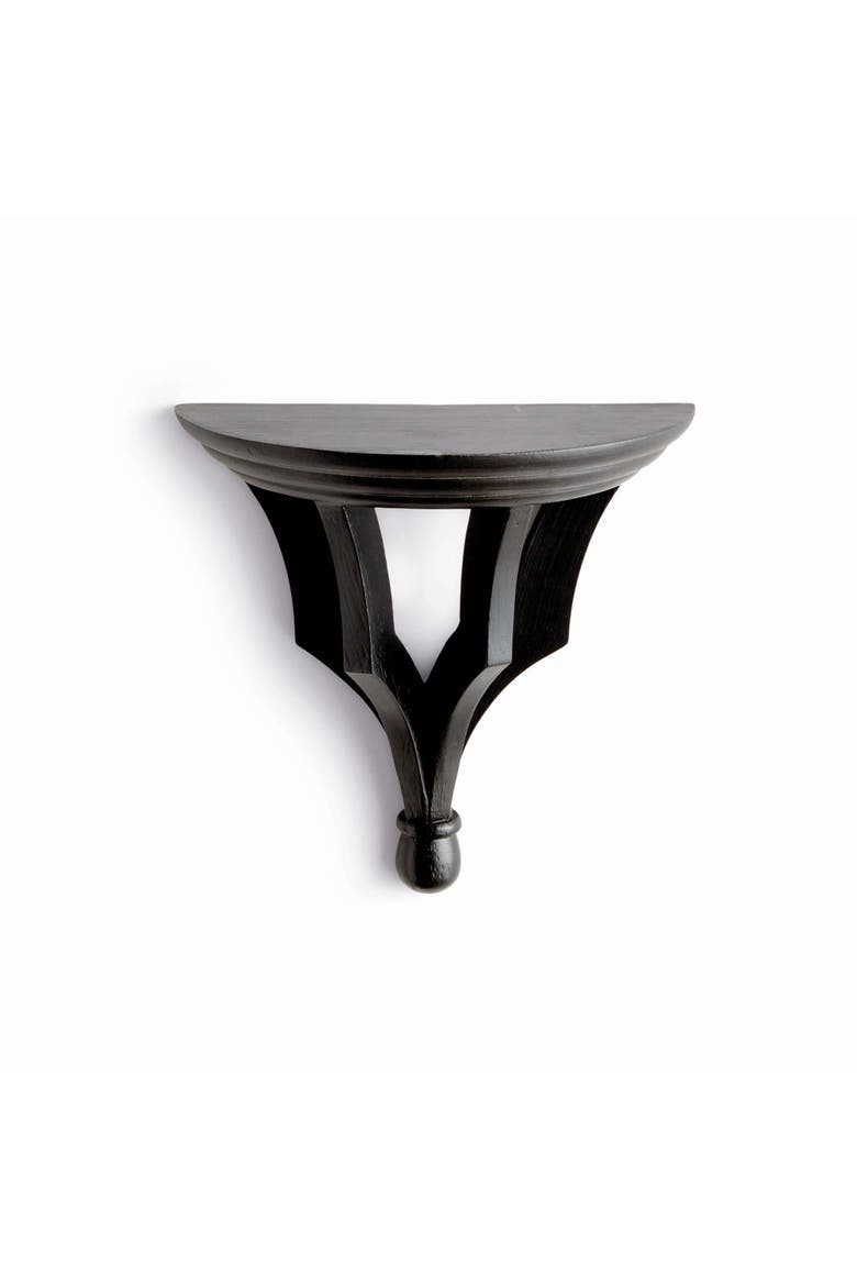 Bennett Antique White Floating Wall Shelf, Main, color, Black