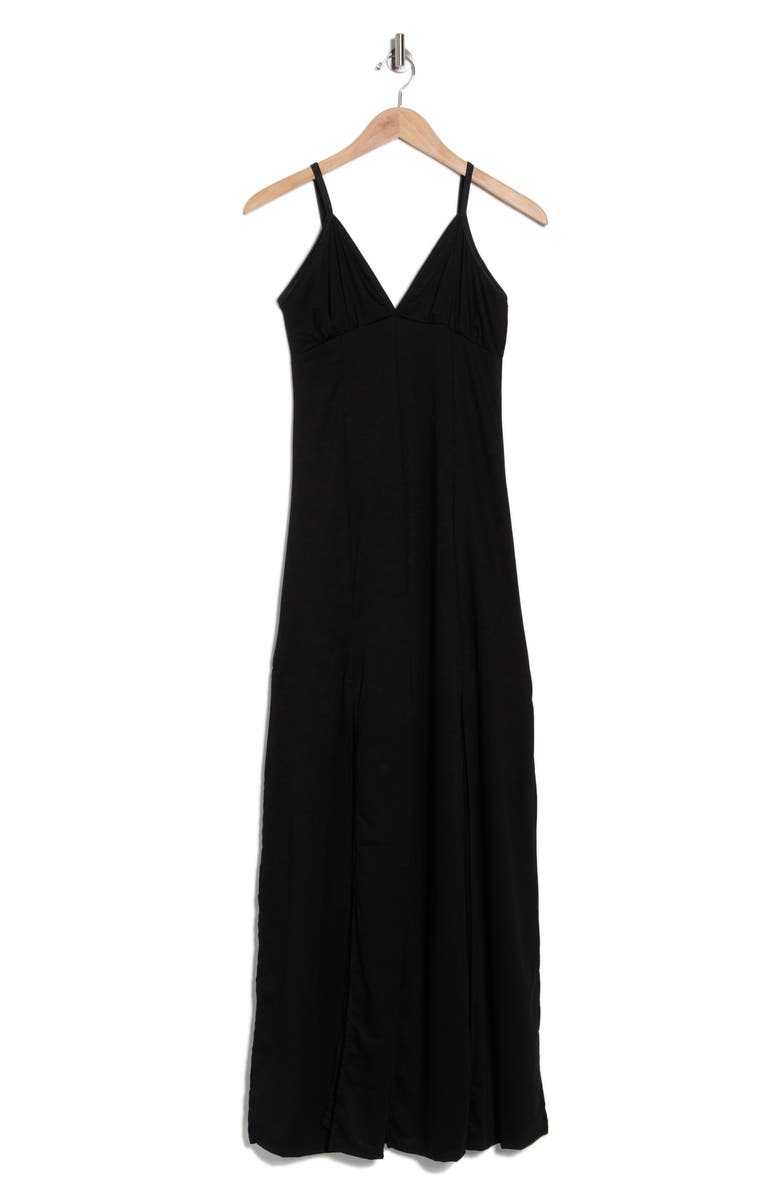 GO COUTURE Panel Cut Maxi Dress, Alternate, color, Black