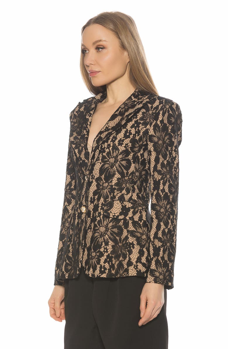 Alexia Admor Nyx Lace Blazer, Alternate, color, Black