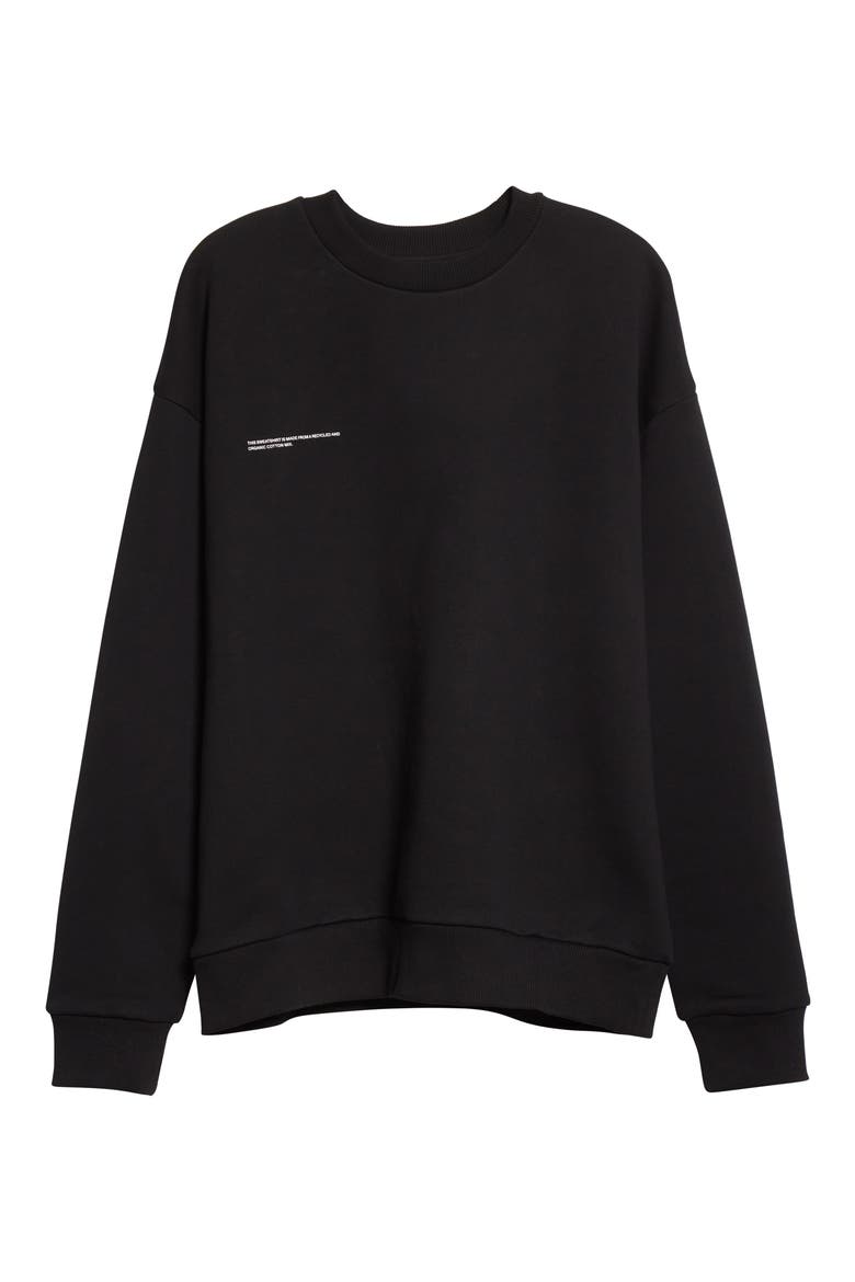 365 Signature Gender Inclusive Recycled & Organic Cotton Crewneck Sweatshirt, Alternate, color, BLACK