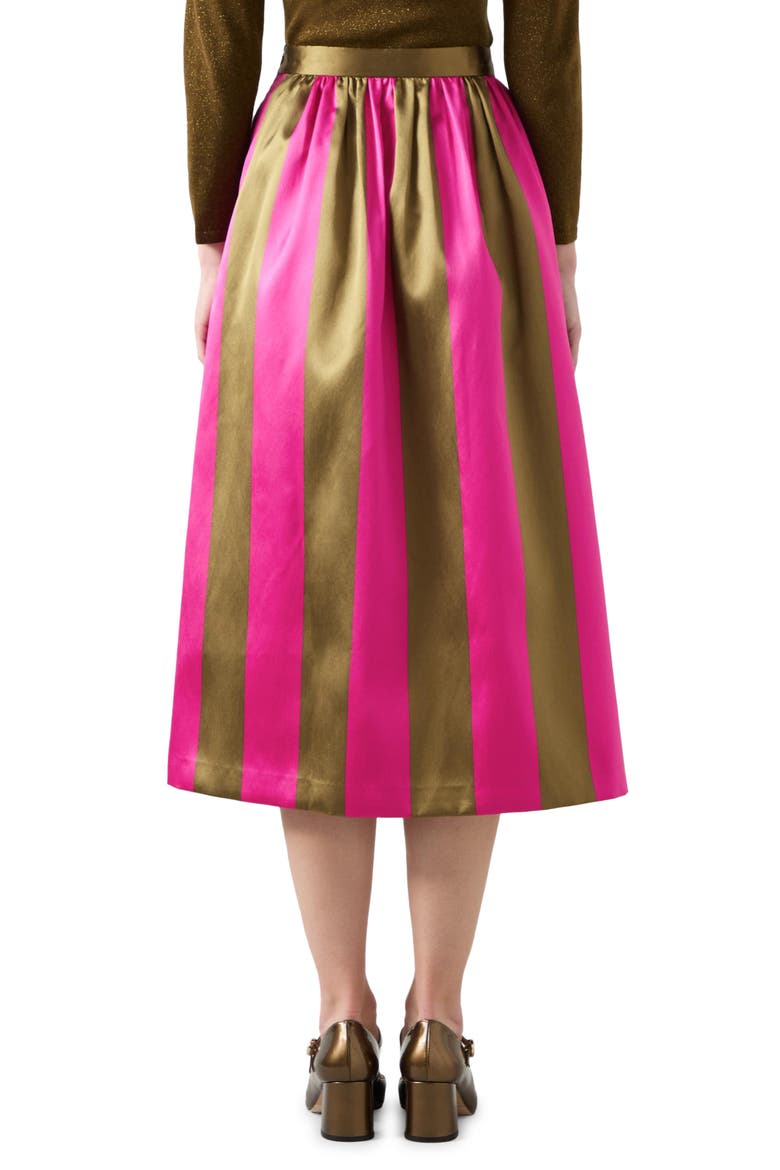 Olsen Stripe Satin Skirt, Alternate, color, GREEN MULTI