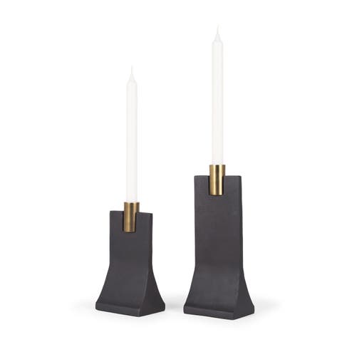 Polli Metal Taper Candleholders Set of 2