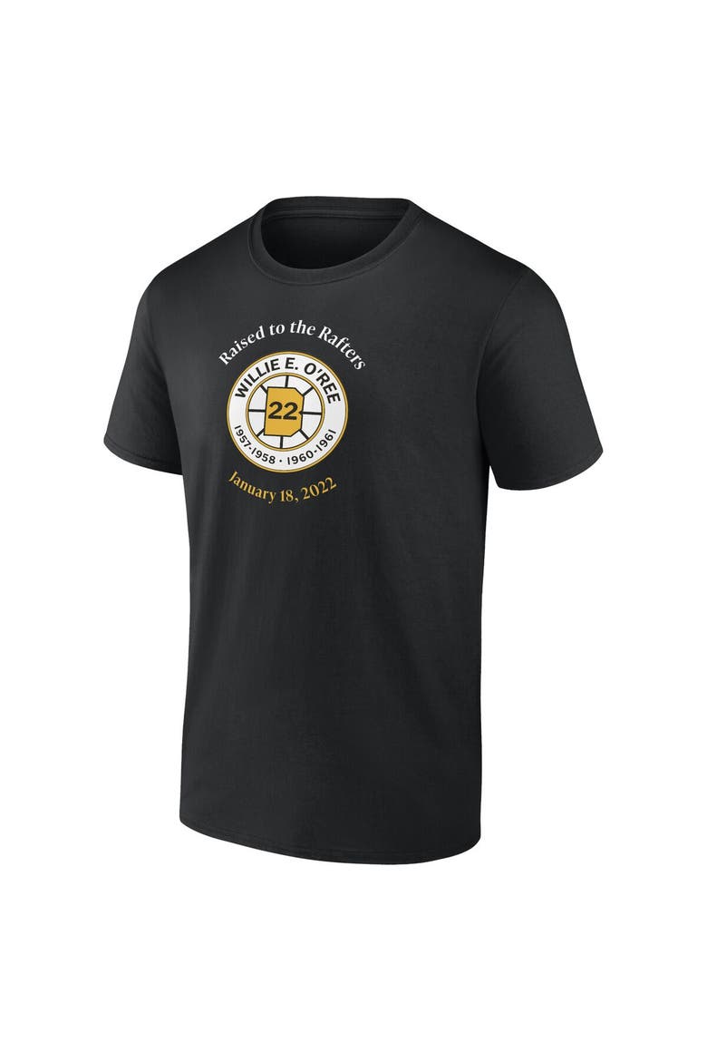 Men's Fanatics Branded Willie O'Ree Black Boston Bruins Retirement T-Shirt, Alternate, color, Black