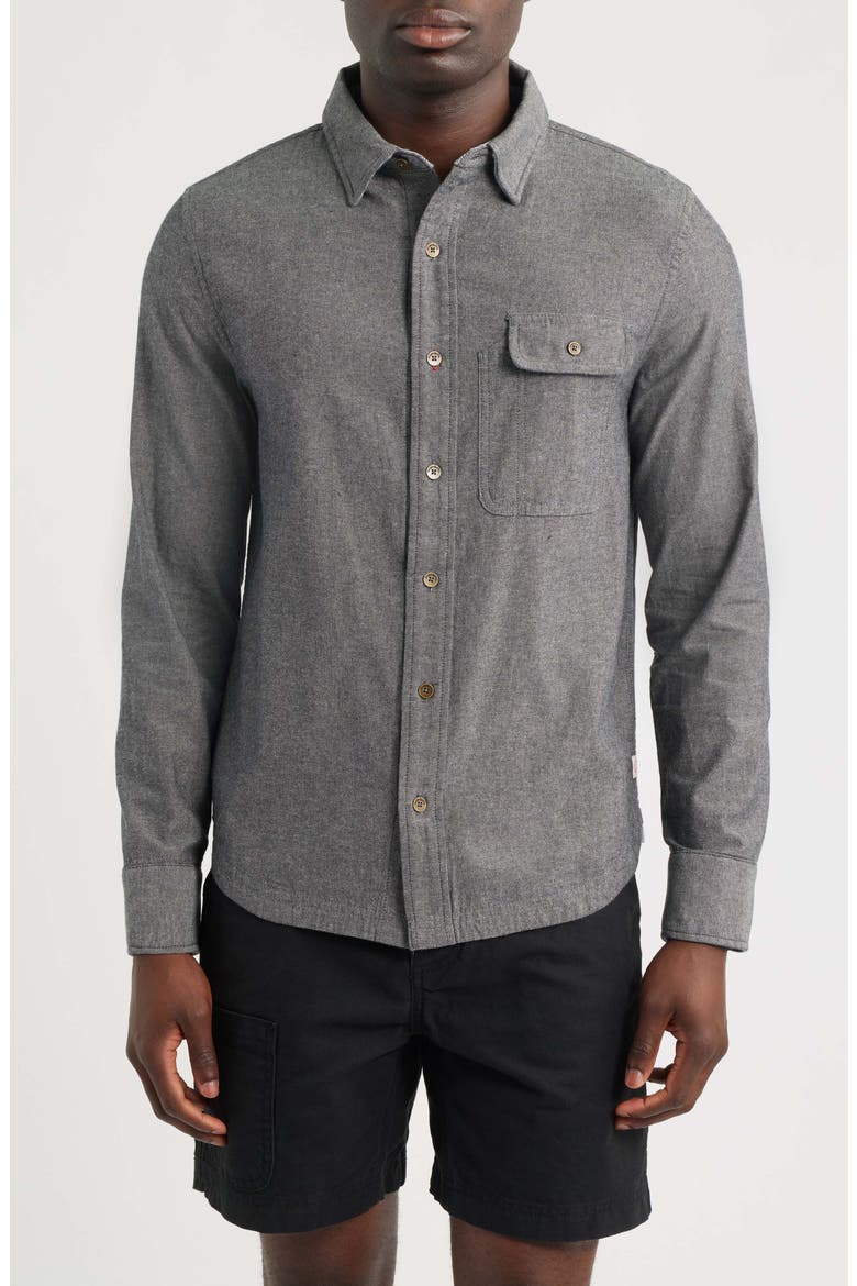 Tradesman Chambray Button-Up Shirt, Main, color, OBSIDIAN SOLID