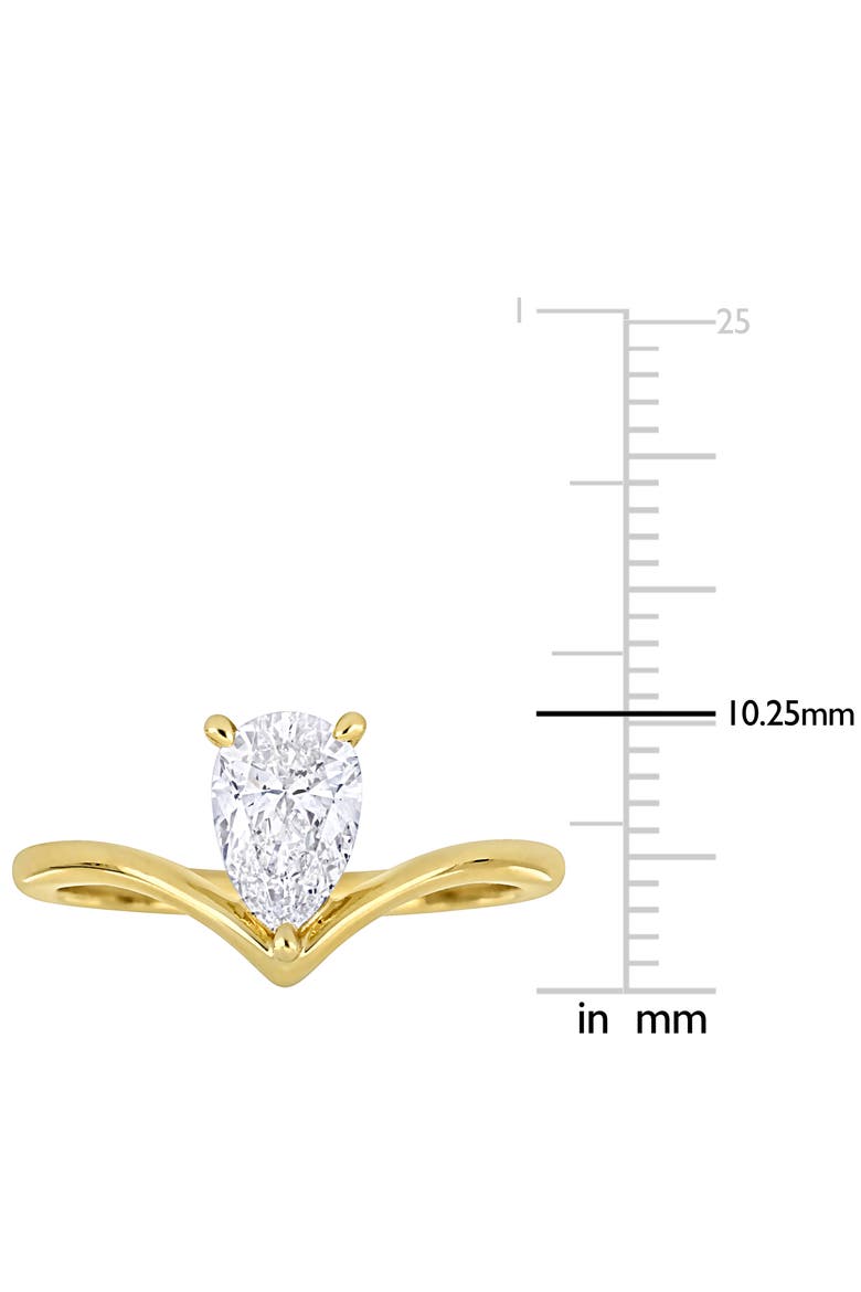 Diamond Pear-cut Solitaire Ring 14k, Alternate, color, 14K Yellow Gold