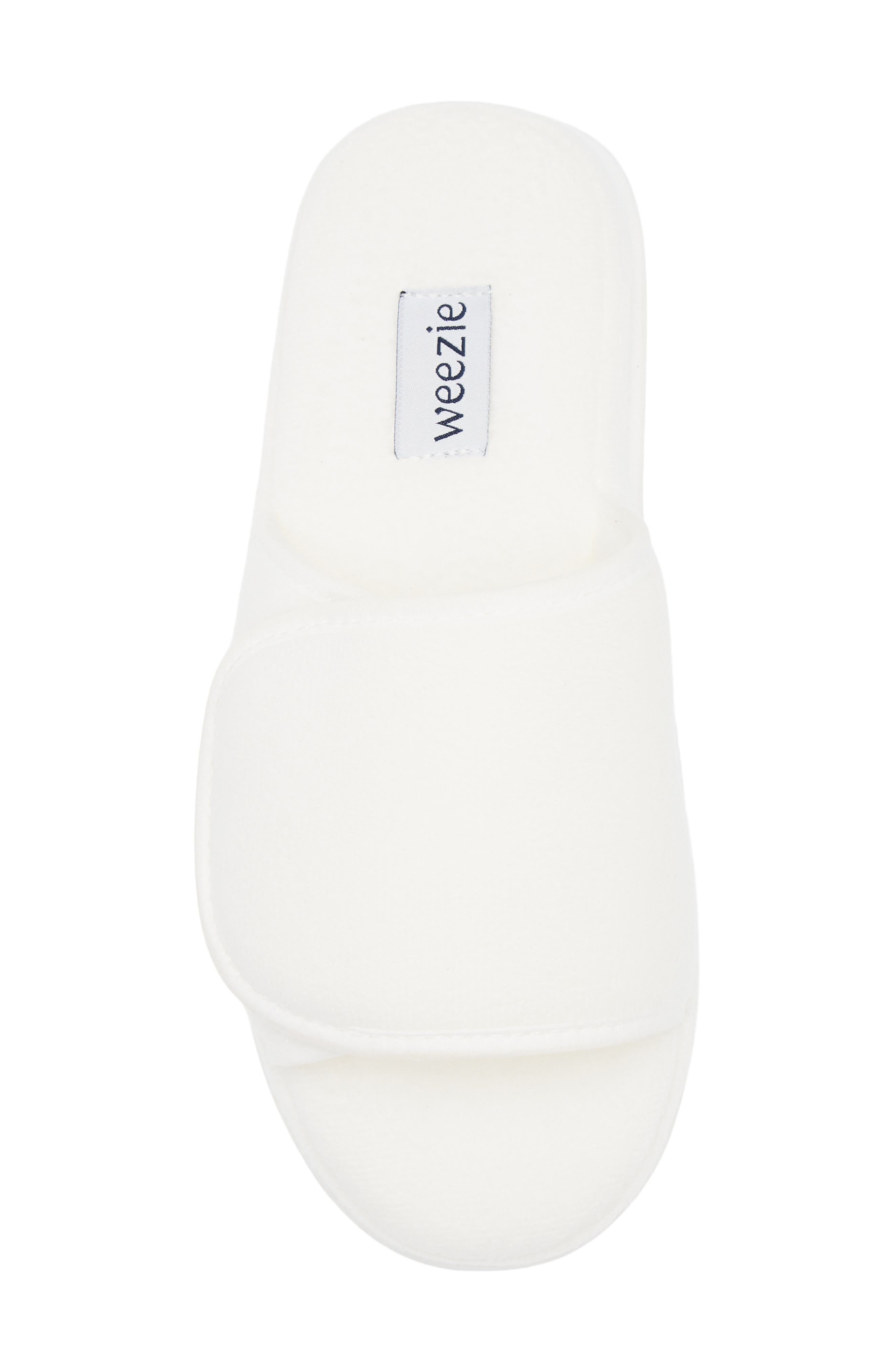 WEEZIE Gender Inclusive Adjustable Slide Slippers, Alternate, color, White