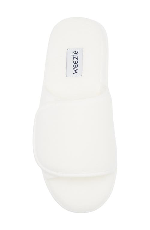 Weezie Gender Inclusive Adjustable Slide Slippers In White