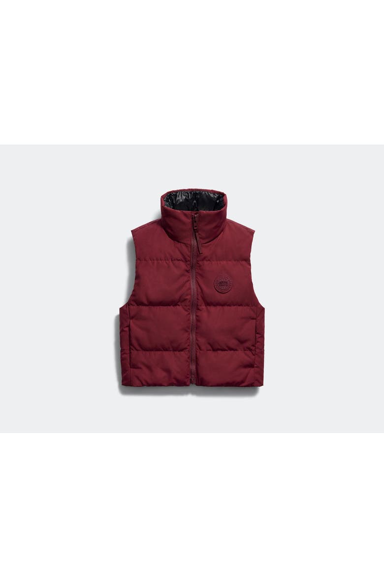 Grandview Cropped Vest Tonal Disc, Alternate, color, Burnt Vermillion