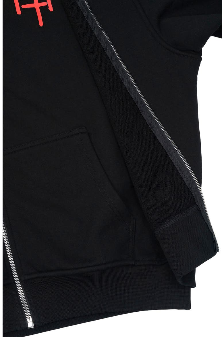 Ren Planetary Layered Zip Graphic Hoodie, Alternate, color, BLACK PLANETARY