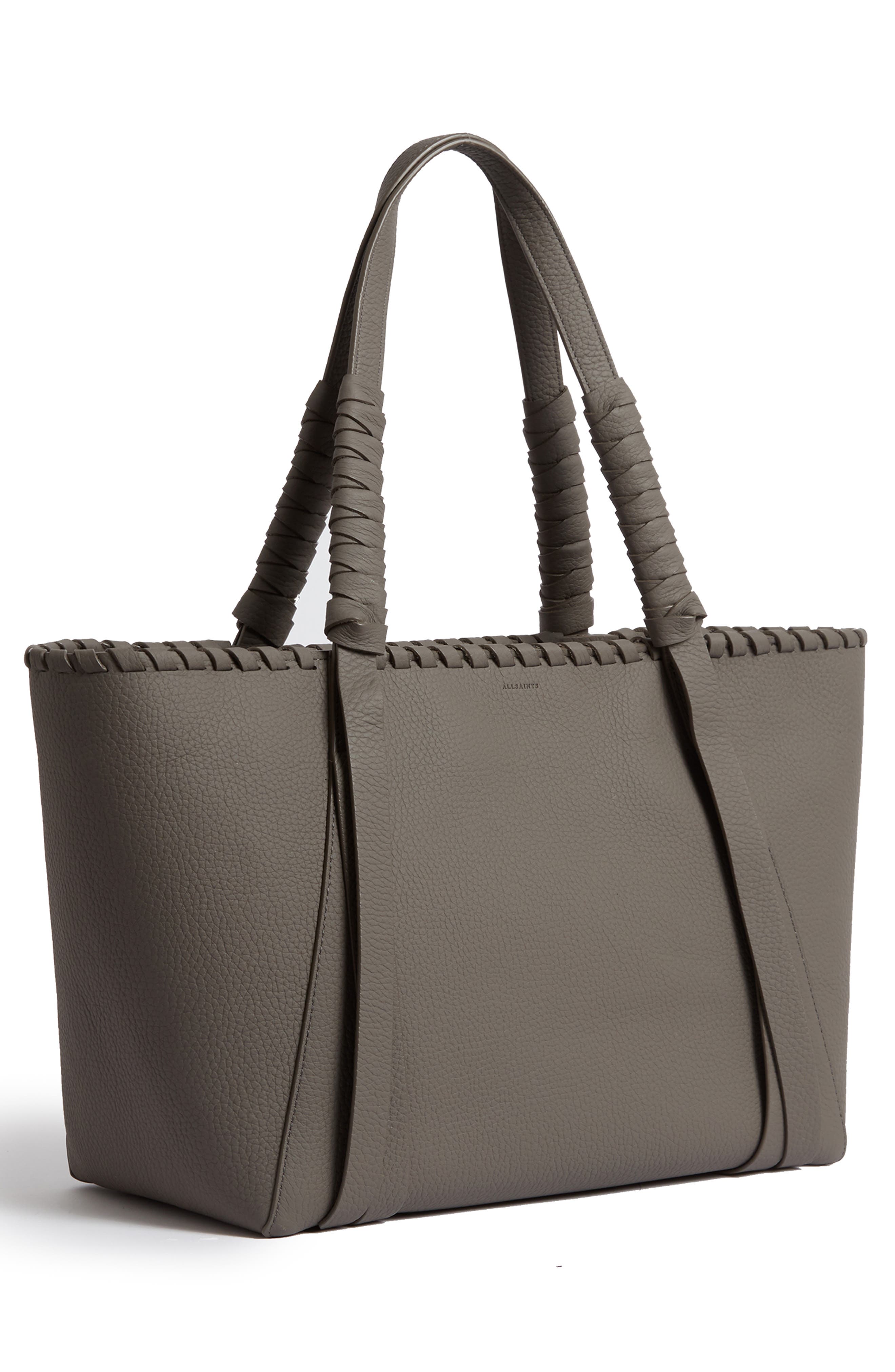 Small Kepi East/West Leather Tote, Alternate, color, STORM GREY