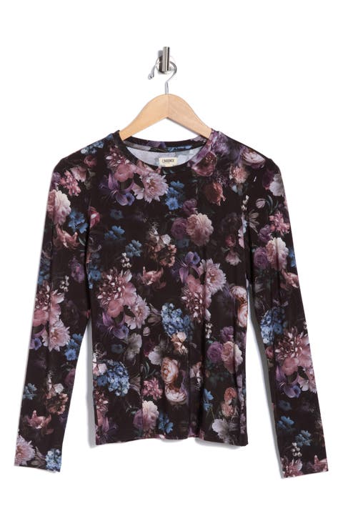 Tess Print Long Sleeve Jersey Top
