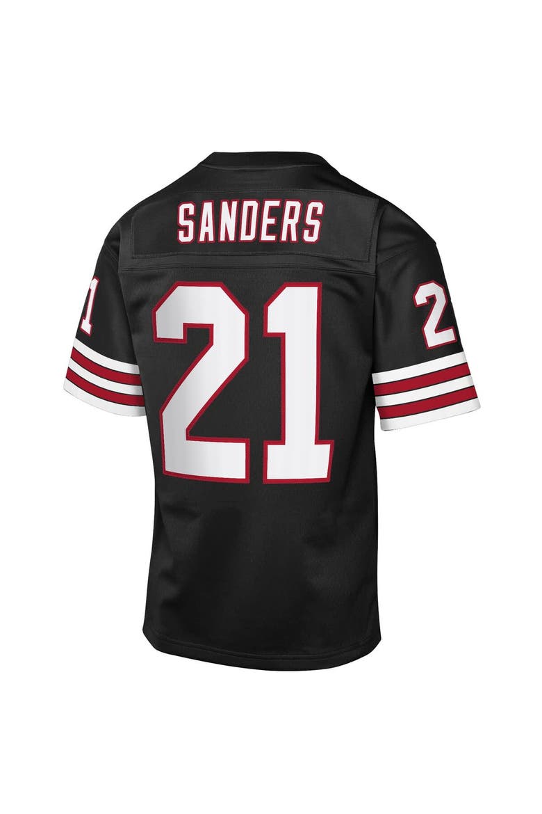 Youth Mitchell & Ness Deion Sanders Black Atlanta Falcons 1992 Throwback Fashion Jersey, Alternate, color, Black