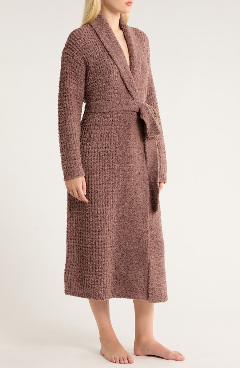 Eberjey Bouclè Waffle Knit Robe, Alternate, color, Deep Taupe