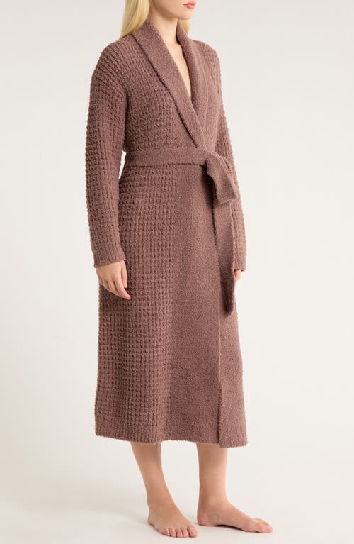 Eberjey Bouclè Waffle Knit Robe In Brown
