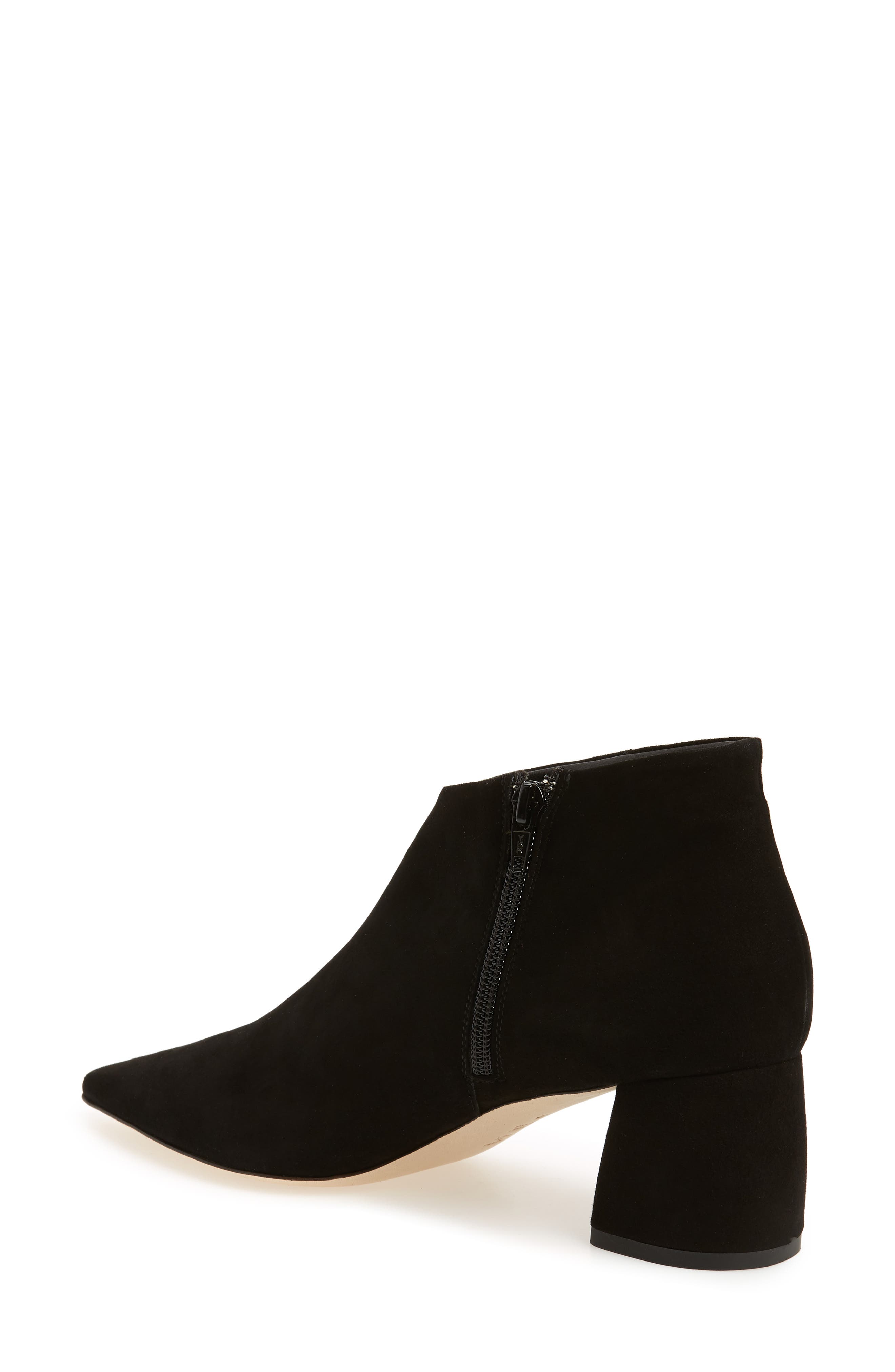 Butter Whistle Pointy Toe Bootie, Alternate, color, BLACK SUEDE
