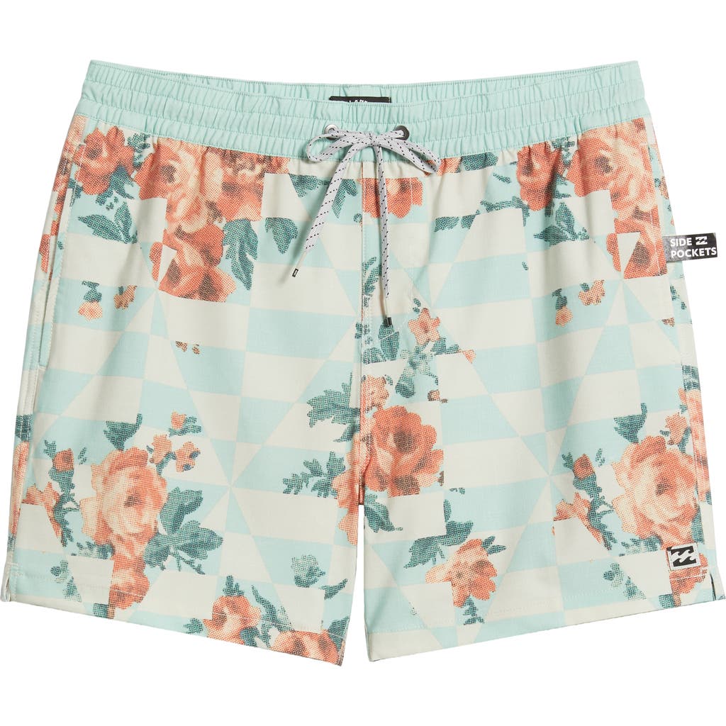 Billabong Good Times Layback Swim Trunks In Mint