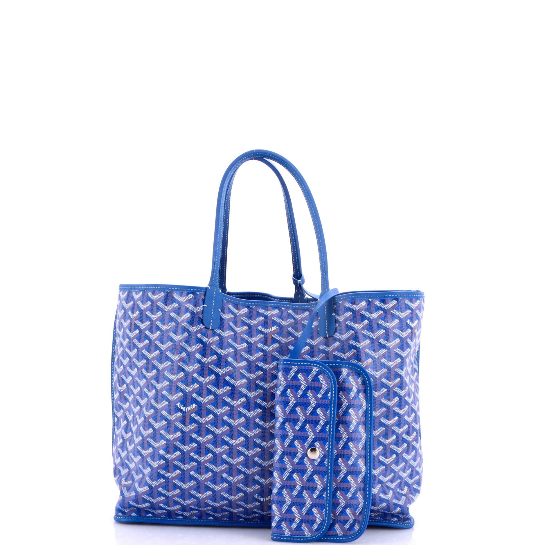 Pre-Owned Goyard Anjou Reversible Tote Coated Canvas PM, Alternate, color, Blue