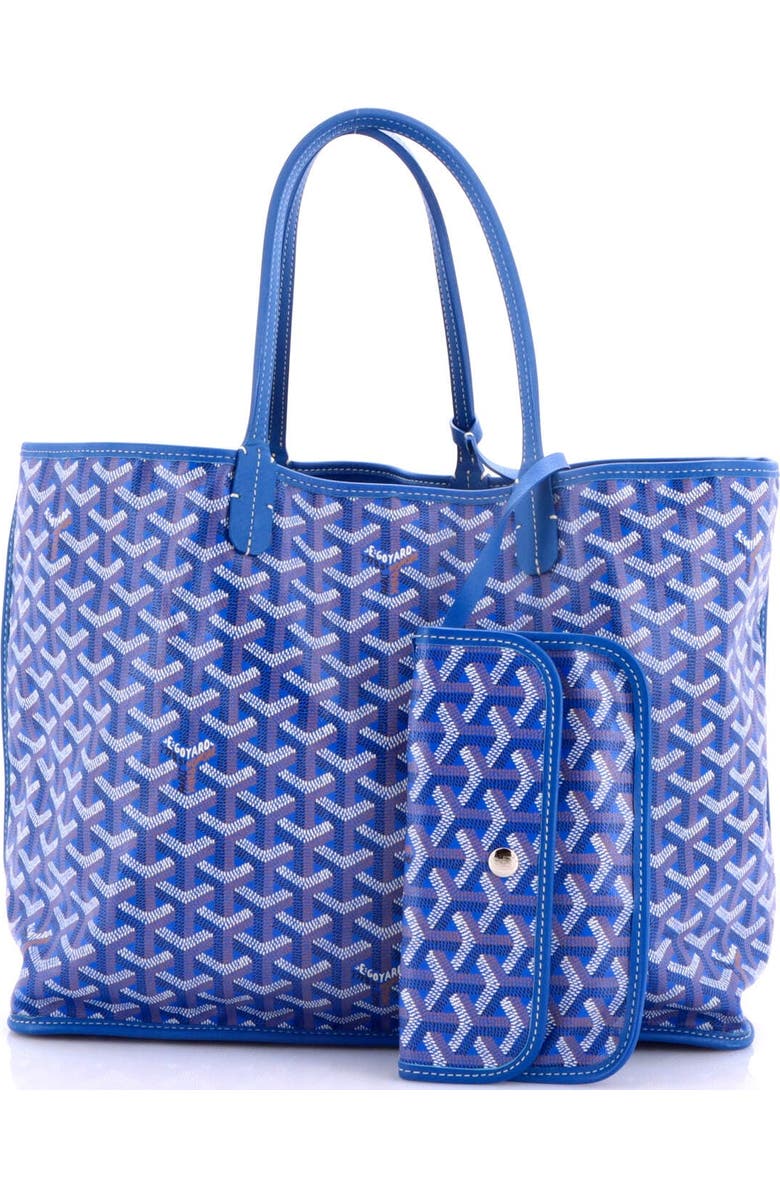 Pre-Owned Goyard Anjou Reversible Tote Coated Canvas PM, Alternate, color, Blue