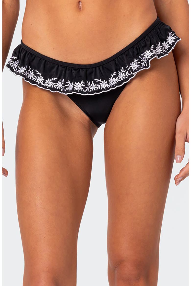 Frilly Bikini Bottoms, Main, color, BLACK