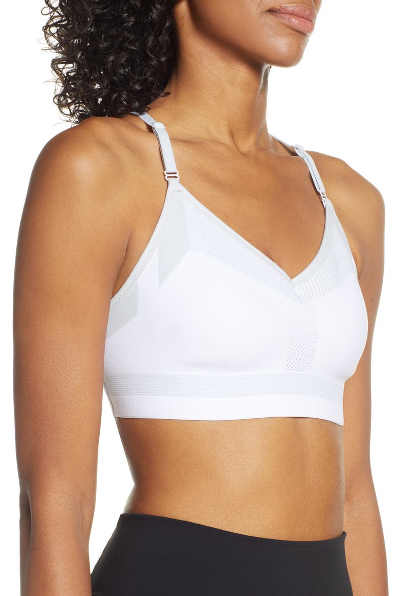 Flyknit Indy Sports Bra, Alternate, color, WHITE/ PURE PLATINUM