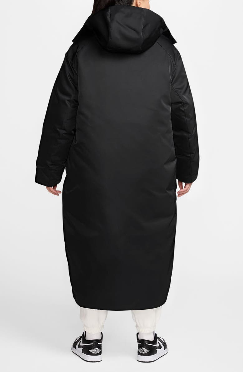 Jordan Flight Therma-FIT Down Parka with Removable Hood, Alternate, color, Black/ Black